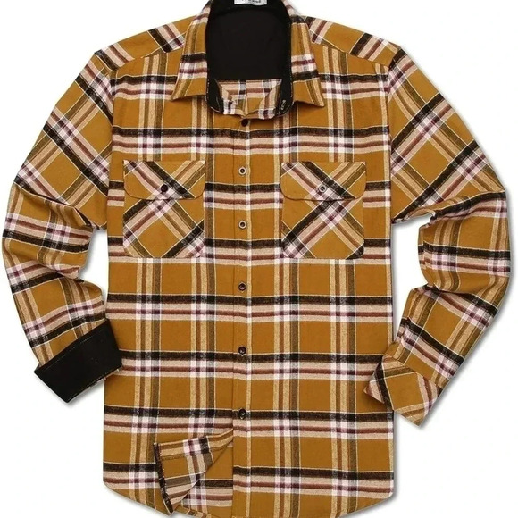 Tinkwell Brown Plaid Flannel Men's XXL Pockets NWT‎ - Picture 1 of 6
